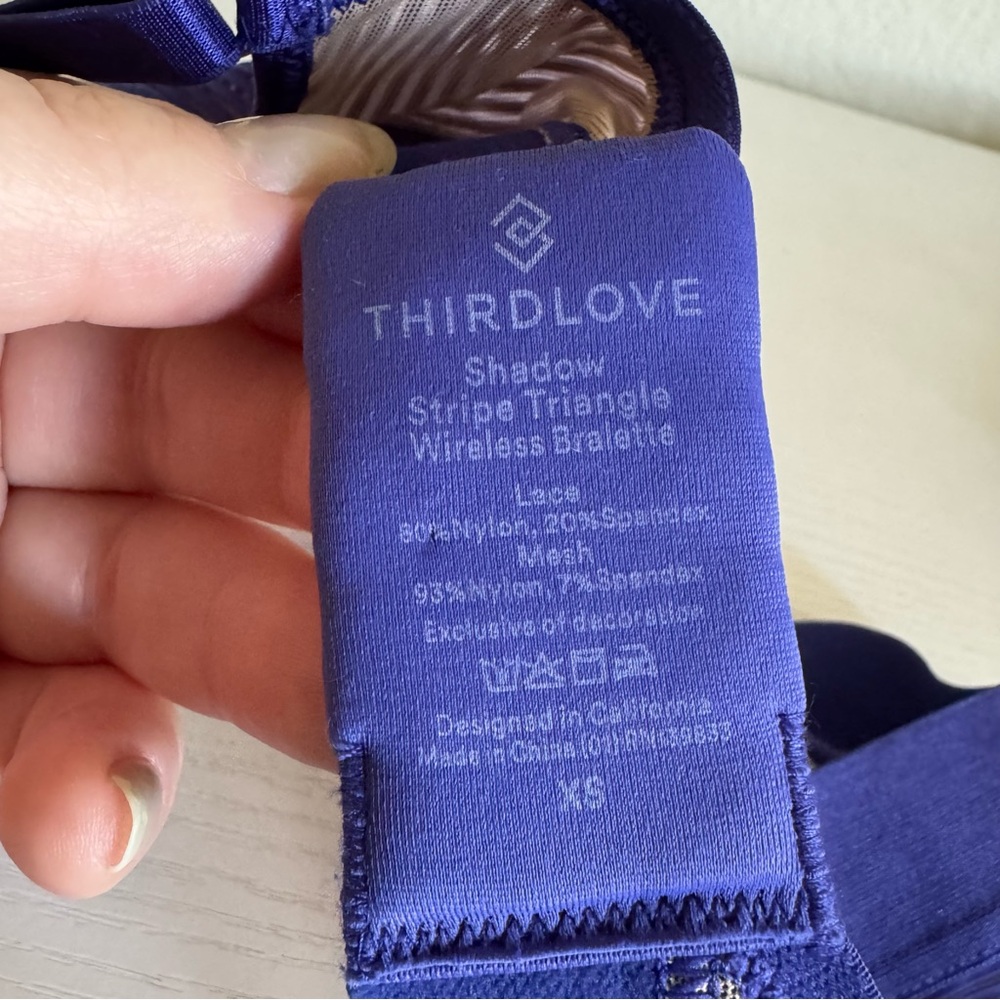 Thirdlove | Shadow Stripe Triangle Wireless Bra - image 5